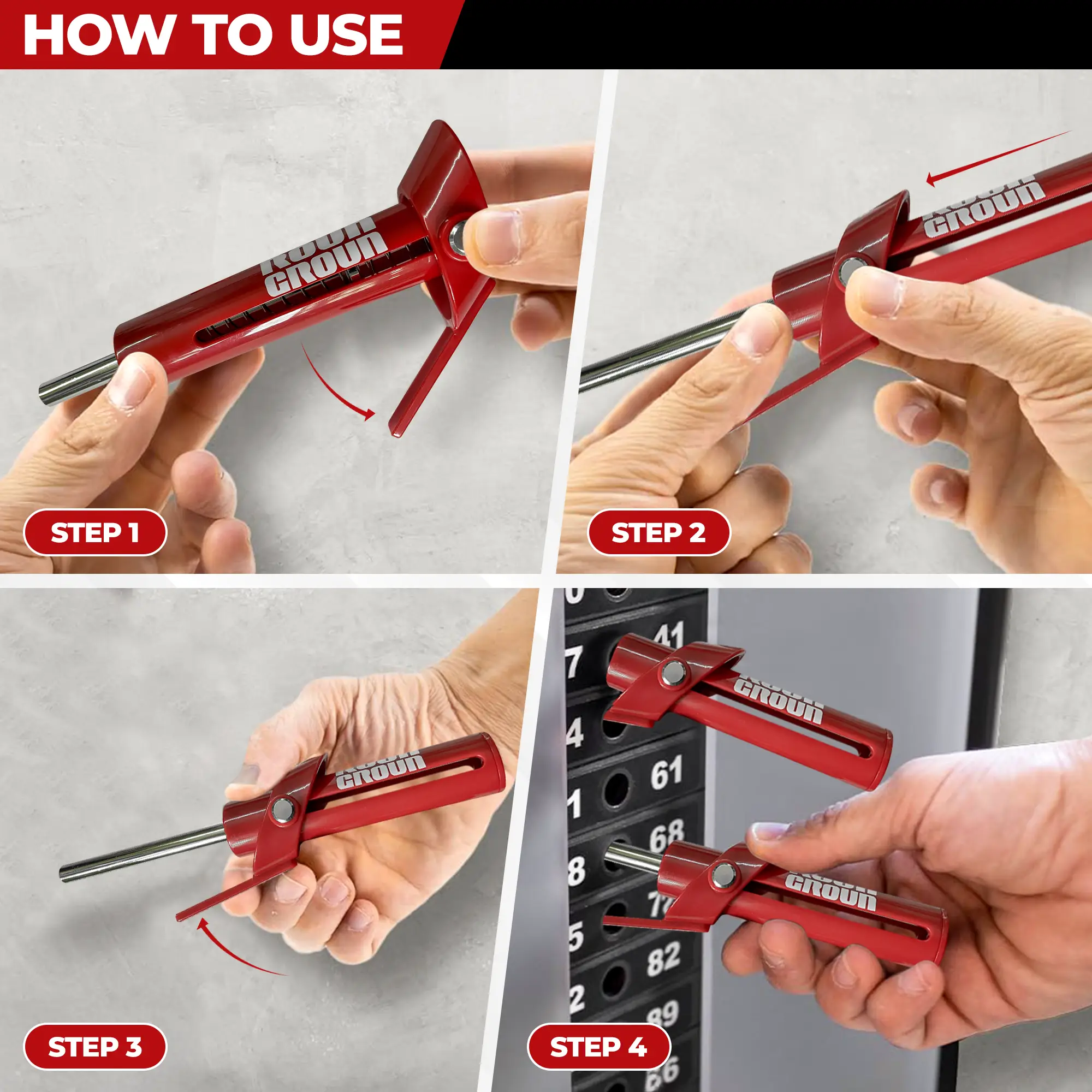 ROUNGROUN_DROP SET PIN_RED COLOUR_4